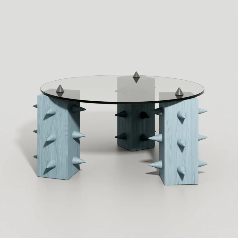 Mesa de Centro Cena, em vista frontal, da Coleção Cena, da DONÓ Design.